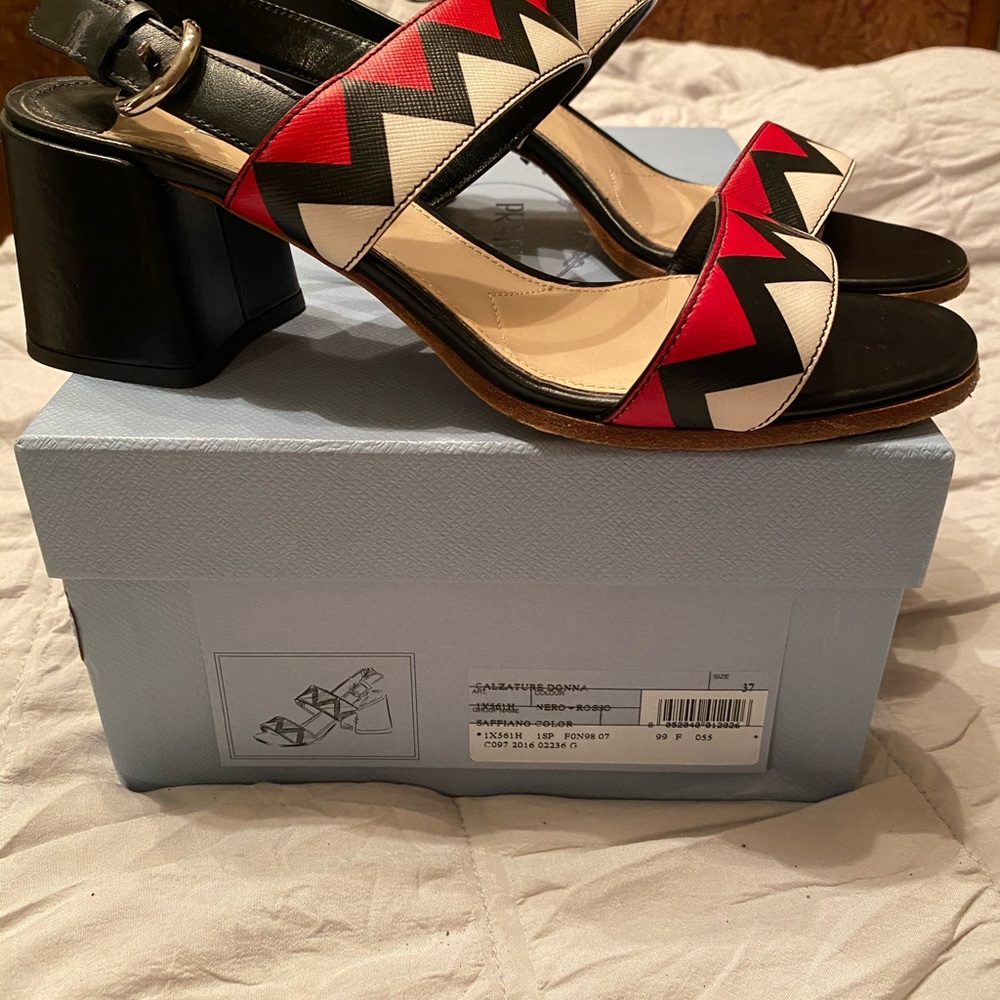Prada leather sandals/Heels